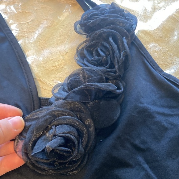 SHEIN Privé 1pc Stereo Flower Halter Neck Backless Bodysuit size L new - Picture 13 of 16